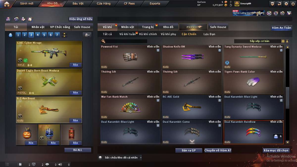 shop acc cf uy tin gia re